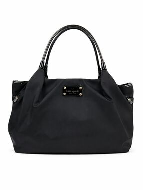 Kate Spade Stevie Classic Nylon Tote Black w/ Patent Leather Trim